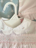 Petit Ami 2 piece bubble romper with collar and bonnet. 3 month size