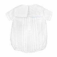 Petit Ami romper with train embroidery with cap. Newborn