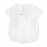Petit Ami romper with train embroidery with cap. Newborn