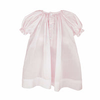 Petit Ami day gown with raglan sleeves and embroidered hem and matching bonnet. Prem