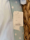 Petit Ami bullion stitch bunny knit convertible bag with matching hat. Newborn