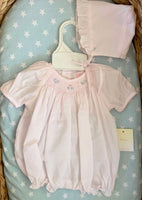 Petit Ami prem romper with bonnet.