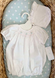 Petit Ami White romper. Newborn