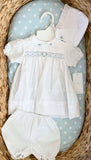 Petit Ami 3 piece dress set. Newborn
